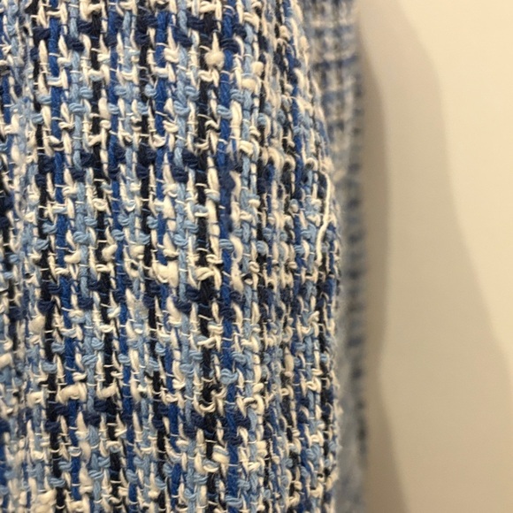 Zara Blue Tweed Blazer with Button Detail - Picture 6 of 8